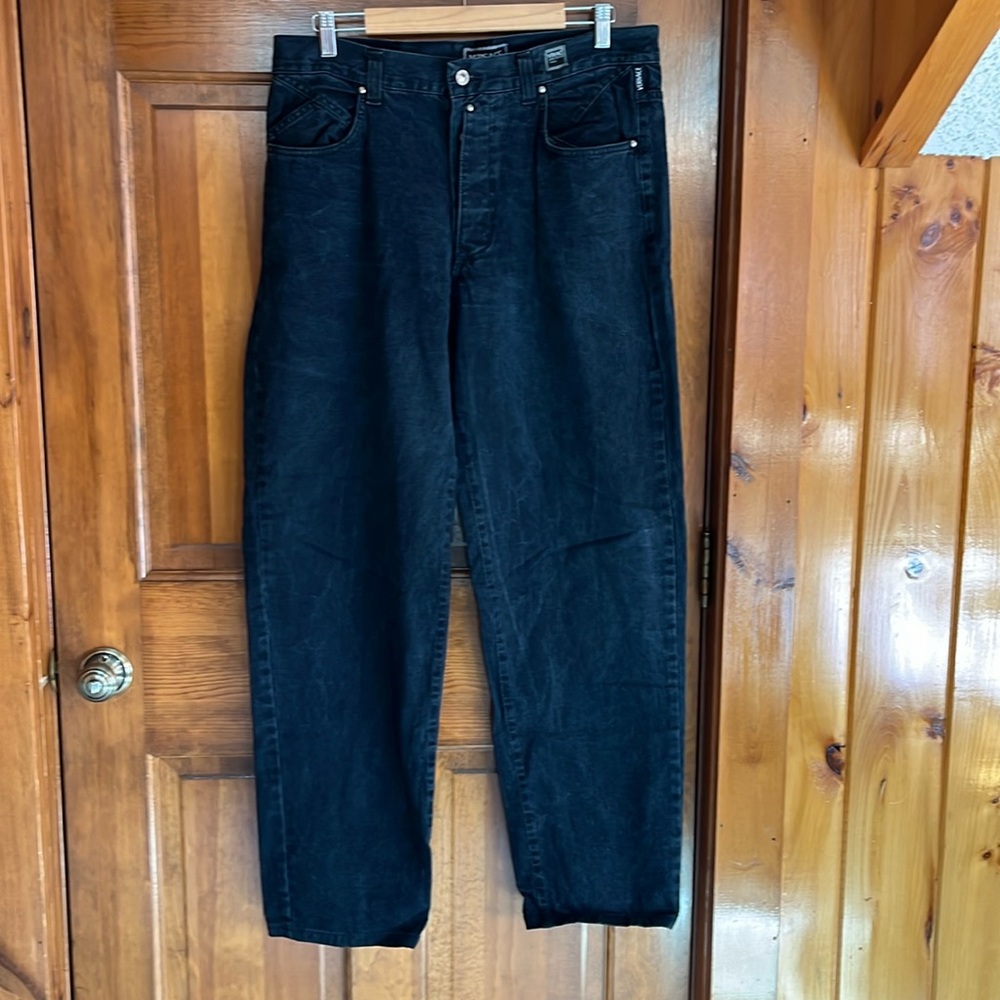 Versace Jeans Couture Black Button Fly Jeans Size 38/52